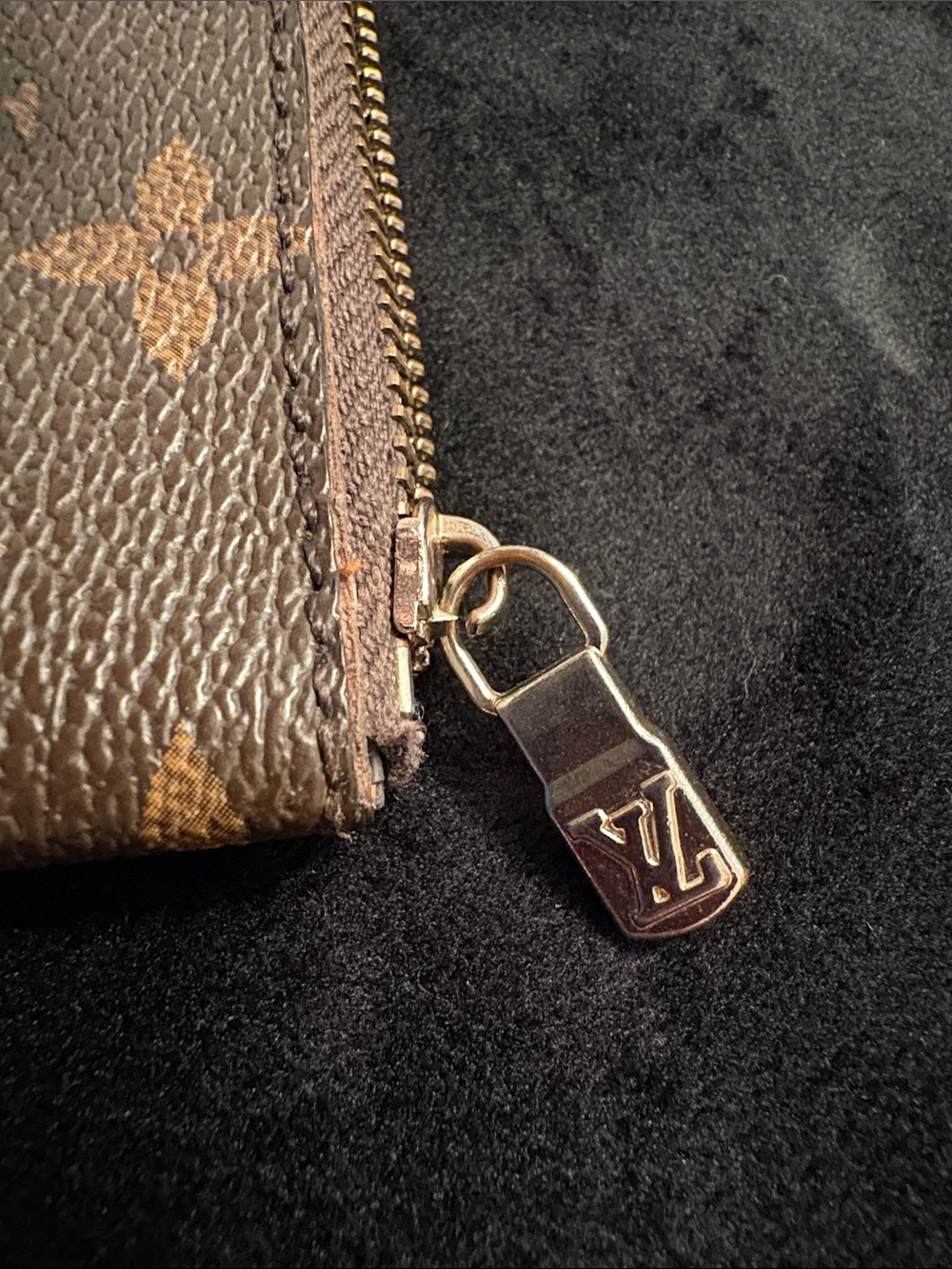 LV Monogram Canvas Coin Pouch - Brown & Tan - Picture 11 of 15